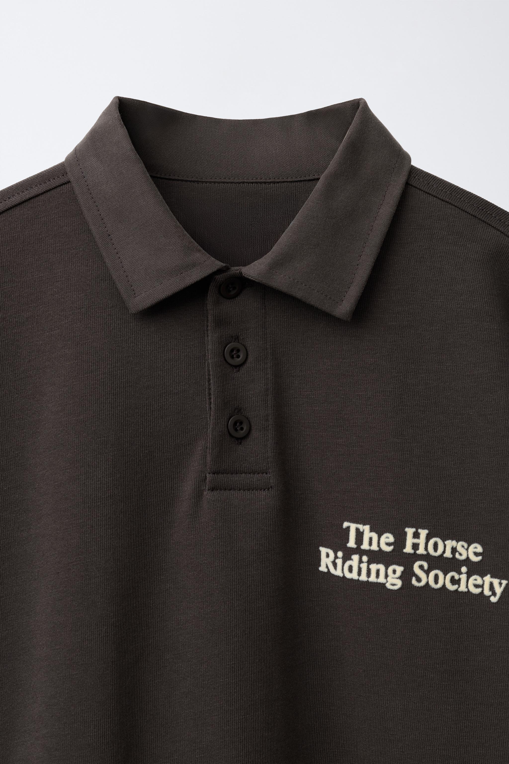 VELVET TEXT POLO SHIRT